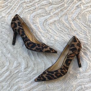 Nine West Leopard Calf Hair Heels